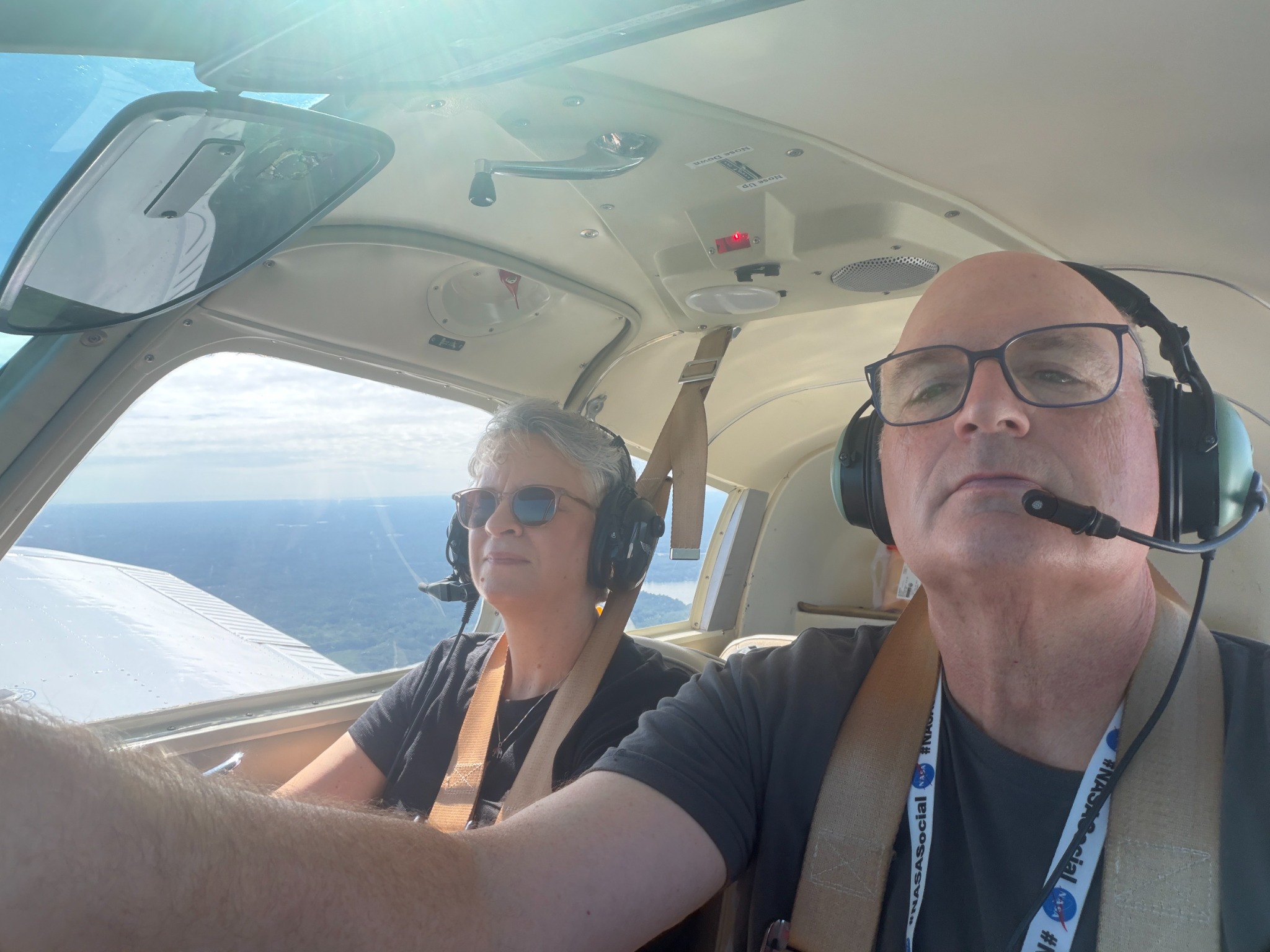 Two people flying in Marvelous Moe